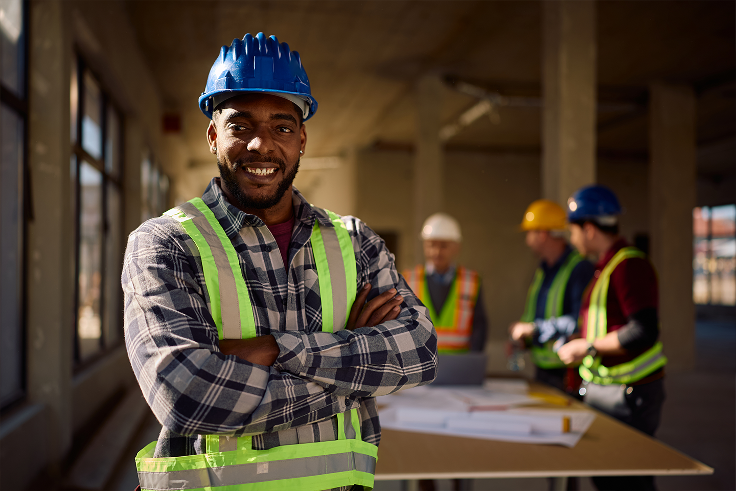 Contractor on job site